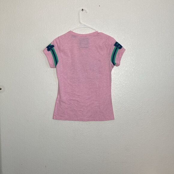 SUPERDRY Women’s Pink Varsity T Shirt Size 8 - Picture 5 of 5